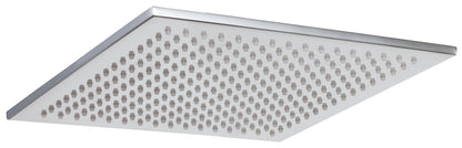 Rubinetterie Treemme 3M SHOWERS Soffione Doccia Quadrato A Parete / Soffitto 255x255 mm Pioggia Stile Moderno Materiale Acciaio Finitura Acciaio Spazzolato Opaco Inox