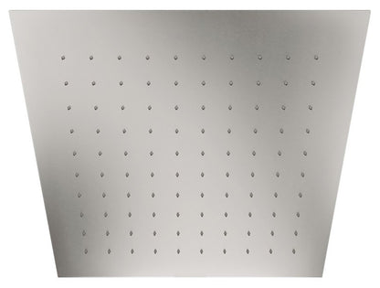 Rubinetterie Treemme 3M Showers IT RTBR 499 IS Soffione Doccia ad Incasso a Soffitto Per Controsoffitto Forma Quadrata Misura 340x340 mm Uscita Acqua a Pioggia Stile Moderno Materiale Acciaio Finitura Inox Spazzolato Opaco
