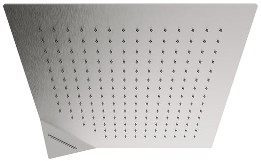 Rubinetterie Treemme SHOWERS Soffione Doccia Quadrato Soffitto Controsoffitto Ad Incasso 450x450 mm Con Pioggia E Cascata Stile Moderno Materiale Acciaio Finitura Acciaio Spazzolato Opaco Inox