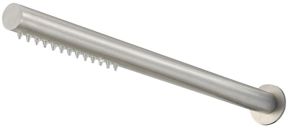 Rubinetterie Treemme 3M Showers RWIT 1147 IS 01 Soffione Doccia A Parete Tubolare Cilindrico Rotondo Lunghezza 360 mm Diametro Ø 22 mm Getto a Pioggia Stile Moderno Materiale Acciaio Finitura Inox Spazzolato Opaco