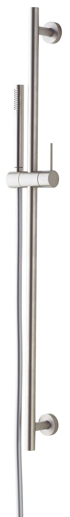 Rubinetterie Treemme 3M SHOWERS Kit Asta Saliscendi Con Doccetta In Acciaio INOX e Flessibile in PVC Senza Presa Acqua a Muro Materiale Acciaio Finitura Acciaio Spazzolato Opaco Inox