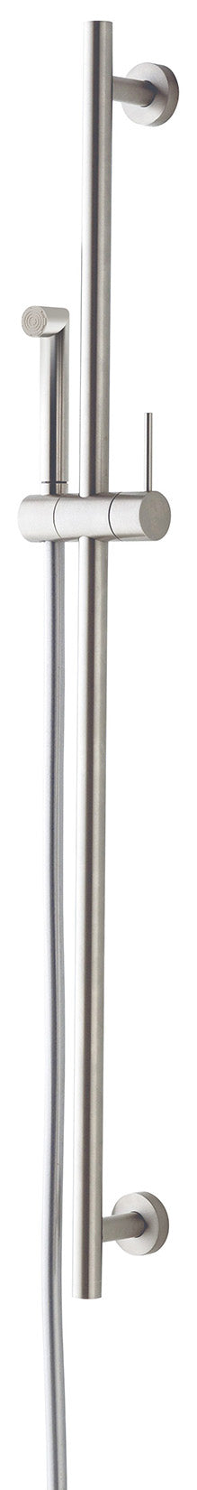 Rubinetterie Treemme 3M Showers RWIT 3B47 IS 04 Kit Asta Saliscendi Senza Presa Acqua a Muro Con Doccetta Materiale Acciaio Finitura Inox Spazzolato Opaco Flessibile PVC Portata 8 Litri Al Minuto