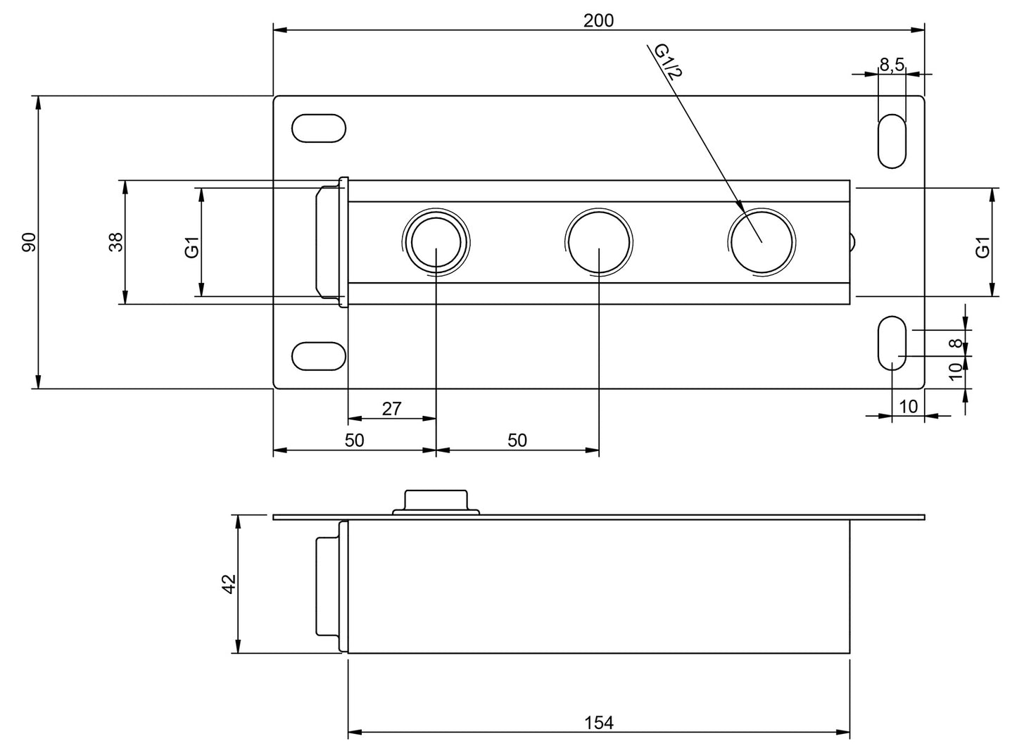 Rubinetterie Treemme 3M Showers IT 6596 IS ZZ ZZ 3 Soffioni Doccia A Parete Tubolare Cilindrico Rotondo Lunghezza 420 mm Getto a Pioggia Stile Moderno Materiale Acciaio Finitura Inox Spazzolato Opaco Collettore Parte Interna Incasso Muro Inclusa