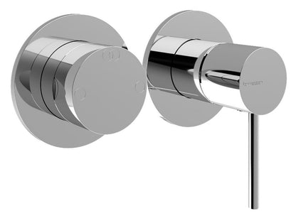 Rubinetterie Treemme 3M Showers & Thermostatics RWIT 6BF2 CC 01 + RWIT 22A2 ZZ 01 Miscelatore Monocomando Doccia Incasso Muro Deviatore 2 Uscite Meccanico Due Fori 1 Leva Posizione Orizzontale Staffa Cartongesso Ottone Cromo Parte Interna Esterna Incluse