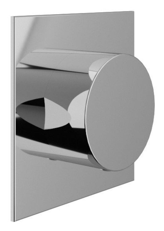 Rubinetterie Treemme 3M Showers & Thermostatics RWIT 75D5 CC 15 + RWIT 7AD5 ZZ 01 Rubinetto D'Arresto Deviatore Incasso 2 Uscite Monoforo Installazione Parete 1 Manopola Materiale Ottone Finitura Cromata Parte Interna Esterna Incluse