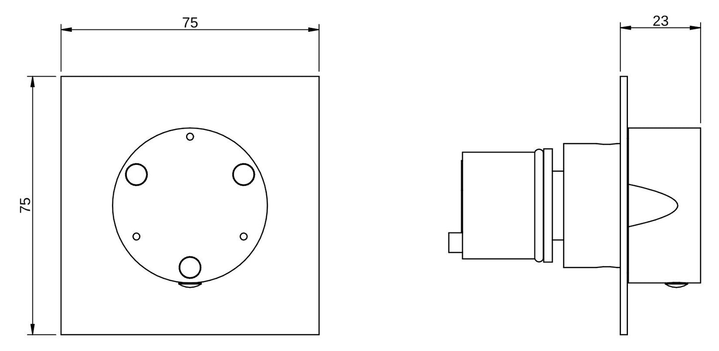 Rubinetterie Treemme 3M Showers & Thermostatics RWIT 75D6 CC 15 + RWIT 7AD5 ZZ 01 Rubinetto D'Arresto Deviatore Incasso 3 Uscite Monoforo Installazione Parete 1 Manopola Materiale Ottone Finitura Cromata Parte Interna Esterna Incluse