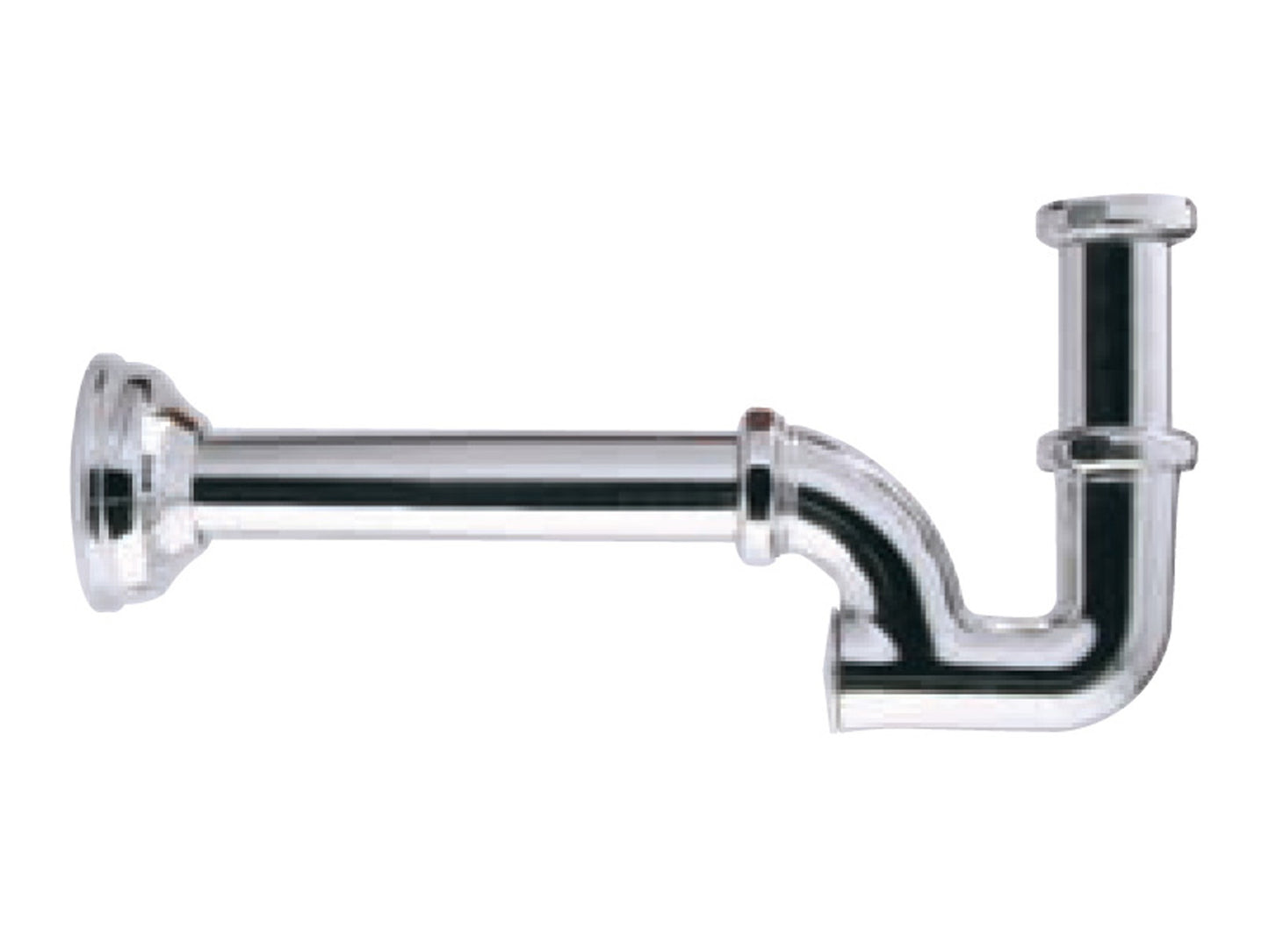 Rubinetterie Treemme 3M Spare Parts - Accessories IT 0421 CC ZZ ZZ Sifone Ad S Tondo Per Lavabo Bagno 1" 1/4 a Parete Materiale Ottone Finitura Cromata