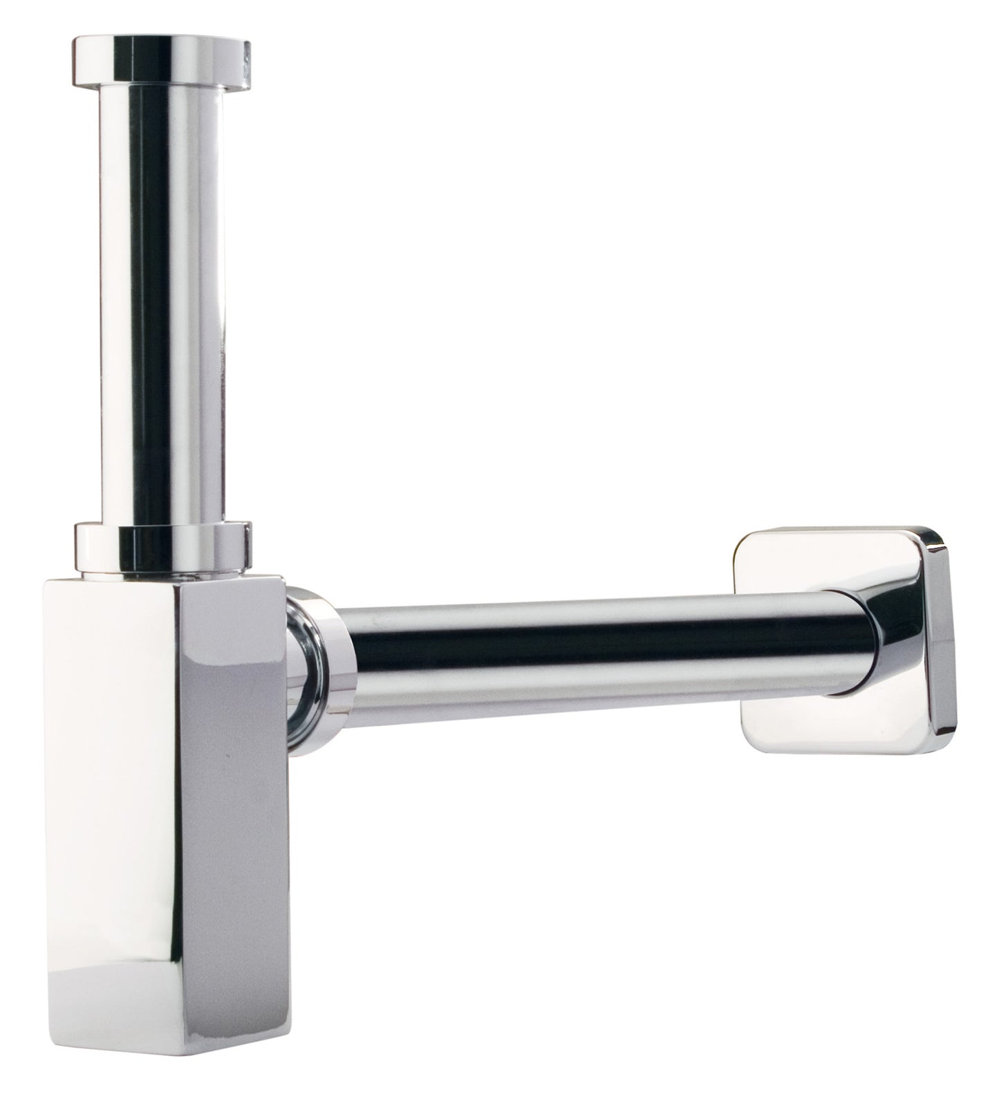 Rubinetterie Treemme 3M Spare Parts - Accessories IT 0465 CC ZZ ZZ Sifone A Vista Quadro / Tondo Per Bagno A Parete Materiale Ottone Finitura Cromata