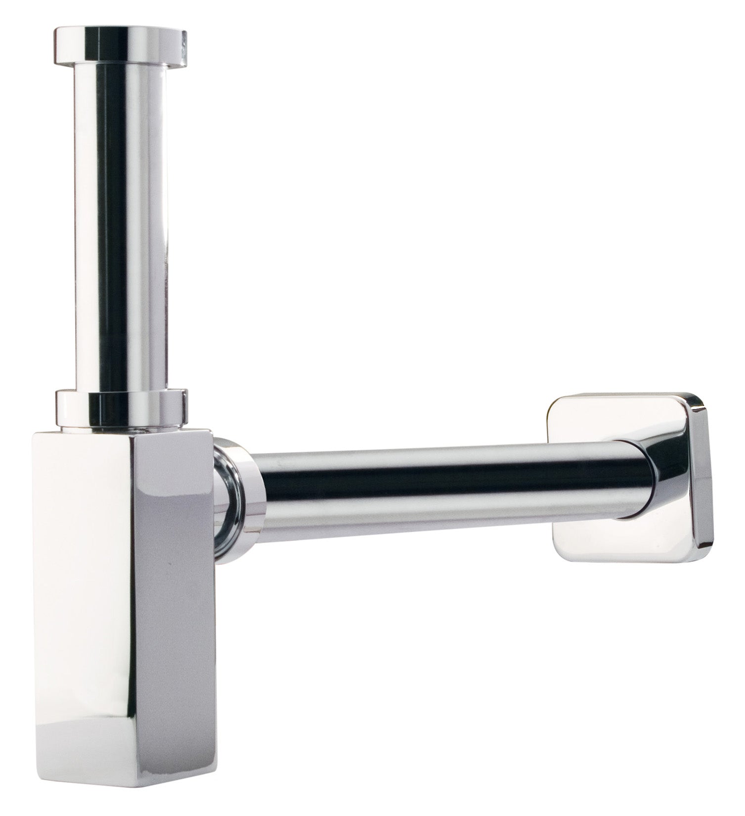 Rubinetterie Treemme 3M Spare Parts - Accessories IT 0465 CC ZZ ZZ Sifone A Vista Quadro / Tondo Per Bagno A Parete Materiale Ottone Finitura Cromata