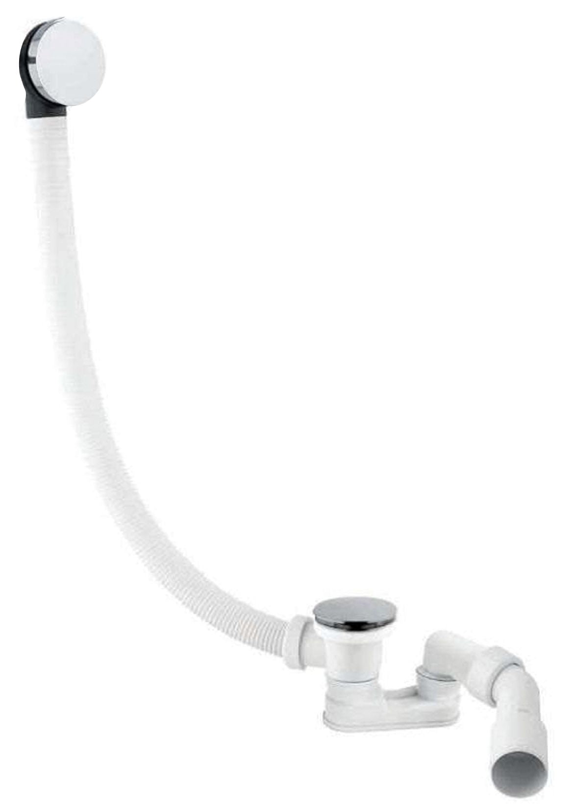 Rubinetterie Treemme 3M Spare Parts - Accessories IT 0491 CC ZZ ZZ Colonna Di Scarico Per Vasche Da Bagno Con Troppopieno Finitura Cromata