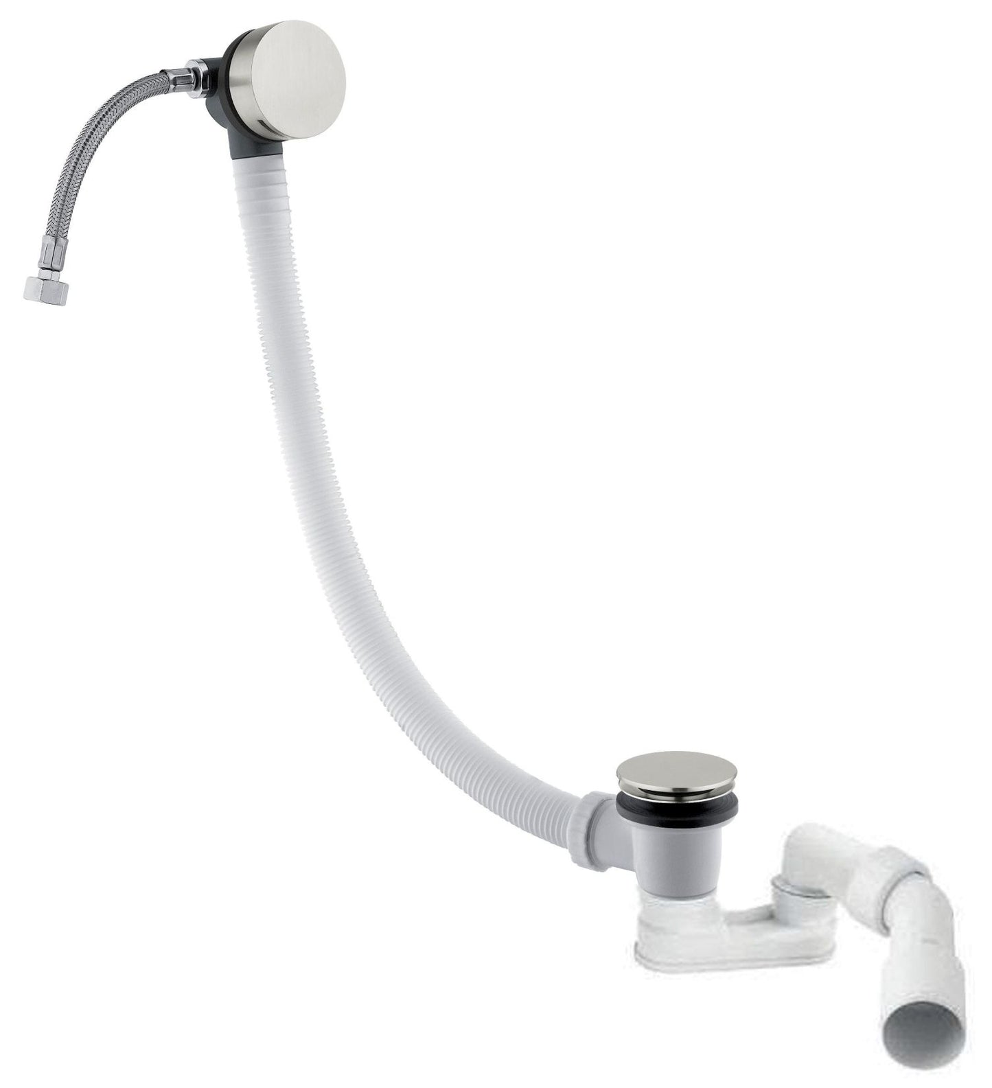 Rubinetterie Treemme 3M Spare Parts - Accessories IT 0492 CC ZZ ZZ Colonna Di Scarico Per Vasche Da Bagno Con Troppopieno Ed Erogazione Acqua Finitura Cromata