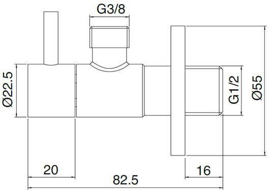 Rubinetterie Treemme 3M Spare Parts IT 0401 IS ZZ ZZ Rubinetto D’Arresto Con Filtro Installazione Parete Monoforo Materiale Acciaio Finitura Inox Spazzolato Opaco 