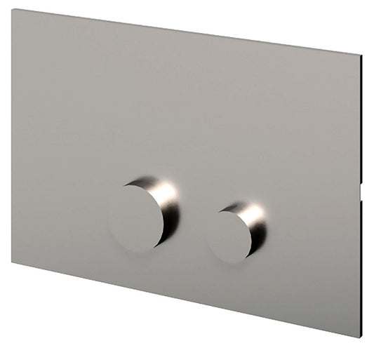 Rubinetterie Treemme 3M Spare Parts IT RTBS 112 IS Piastra Comando a 2 Tasti Tondi Per Cassetta WC Per Sistemi Di Fissaggio GEBERIT Sigma 8cm UP720 12cm UP320 Unica+ 8cm (109.770) - Unica 8cm (109.760) TECE UNI + OCTA Acciaio Spazzolato Opaco Inox