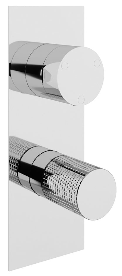 Rubinetterie Treemme 3M T30 RWIT 5BA3 CC Z4 + RWIT 22A2 ZZ 01 Miscelatore Monocomando Doccia Deviatore Incasso Parete Meccanico 2 Fori 1 Manopola Forma Tonda 3 Vie Materiale Ottone Finitura Cromata Con Piastra Stile Moderno Parte Interna Esterna Incluse