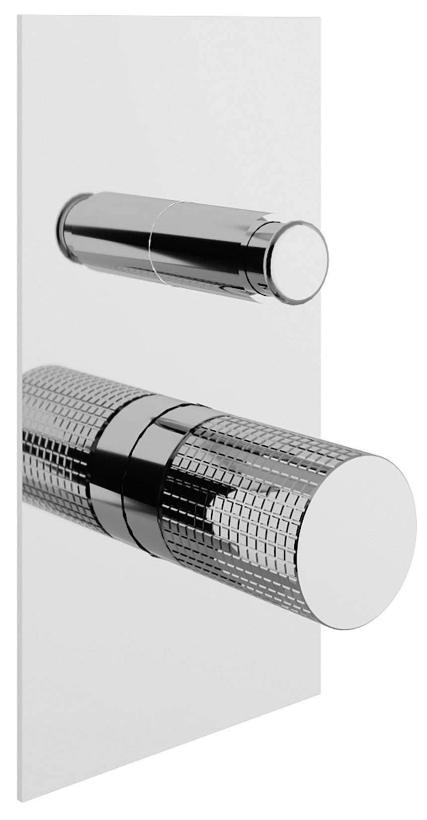 Rubinetterie Treemme 3M T30 RWIT 5BB1 CC Z4 + RWIT 51B1 ZZ 03 Miscelatore Monocomando Vasca / Doccia Incasso Parete Meccanico 2 Fori 1 Manopola Forma Tonda Due Vie Materiale Ottone Finitura Cromata Con Piastra Stile Moderno Parte Interna Esterna Incluse