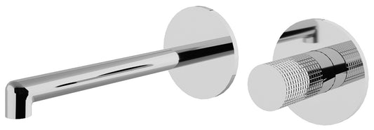 Rubinetterie Treemme 3M T30 RWIT 5BC5 CC Z4 + RWIT 51A5 ZZ 01 Miscelatore Monocomando Lavabo Incasso 180 a Parete 2 Fori Materiale Ottone Finitura Cromato Stile Moderno Lunghezza 188 mm Senza Piastra Parte Interna Esterna Incluse