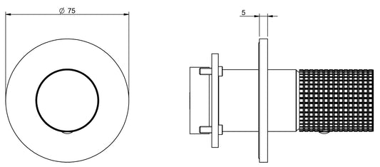 Rubinetterie Treemme 3M T30 RWIT 5BC8 CC Z4 + RWIT 51A8 ZZ 03 Miscelatore Remoto Lavabo Doccia Incasso Parete Forma Tonda Monoforo Monocomando 1 Leva Materiale Ottone Finitura Cromata Stile Moderno Parte Interna Esterna Incluse