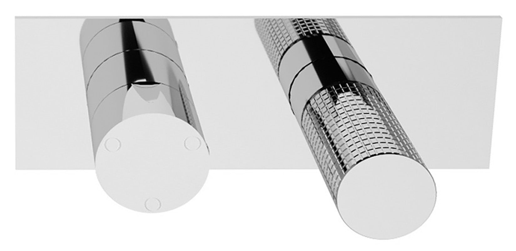 Rubinetterie Treemme 3M T30 RWIT 5BE3 CC Z4 + RWIT 22A2 ZZ 01 Miscelatore Monocomando Doccia Deviatore Incasso Parete Meccanico 2 Fori 1 Manopola Forma Tonda 3 Vie Ottone Cromata Con Piastra Orizzontale Stile Moderno Parte Interna Esterna Incluse