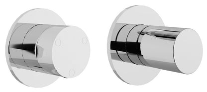 Rubinetterie Treemme 3M T30 RWIT 5BF3 CC 02 + RWIT 22A2 ZZ 01 Miscelatore Monocomando Doccia Deviatore Incasso Parete Meccanico 2 Fori 1 Manopola Forma Tonda 3 Uscite Ottone Cromato Senza Piastra Orizzontale Stile Moderno Parte Interna Esterna Incluse