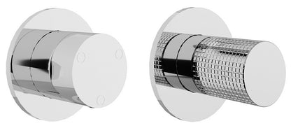 Rubinetterie Treemme 3M T30 RWIT 5BF3 CC Z4 + RWIT 22A2 ZZ 01 Miscelatore Monocomando Doccia Deviatore Incasso Parete Meccanico 2 Fori 1 Manopola Forma Tonda 3 Uscite Ottone Cromato Senza Piastra Orizzontale Stile Moderno Parte Interna Esterna Incluse