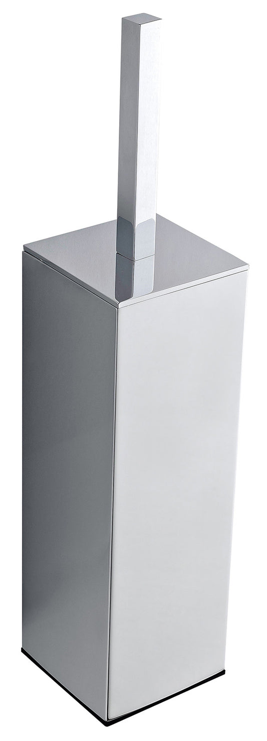 Rubinetterie Treemme 3M TAG# Quadra IT 1Z07 CC ZZ ZZ Portascopino Per Bagno Installazione Ad Appoggio Forma Squadrata Larghezza Profondità 80 mm Altezza 400 mm Materiale Ottone Finitura Cromata