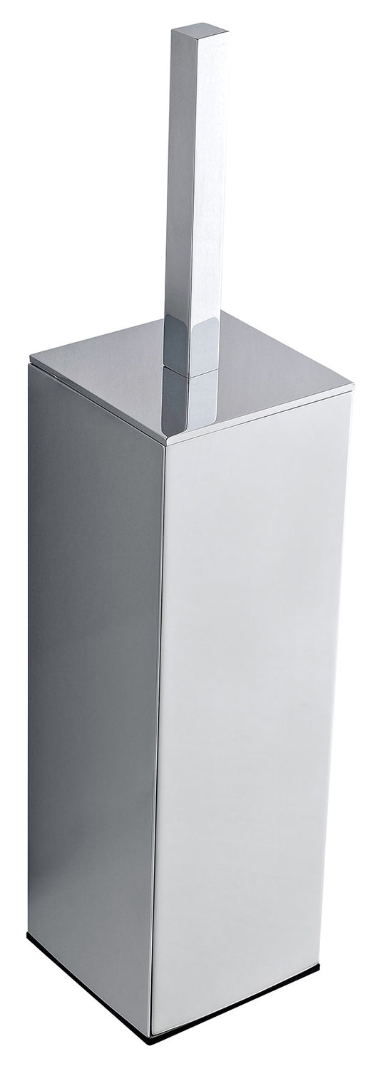 Rubinetterie Treemme 3M TAG# Quadra IT 1Z13 CC ZZ ZZ Portascopino Per Bagno Installazione A Parete Forma Squadrata Larghezza Profondità 80 mm Altezza 400 mm Materiale Ottone Finitura Cromata