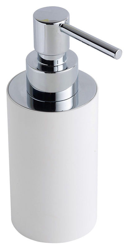 Rubinetterie Treemme 3M TAG# Filo IT 1Z41 CC ZZ ZZ Dosatore Dispenser Sapone Liquido Da Muro Pompetta Ottone Cromato Bicchiere Pom C Bianco Opaco