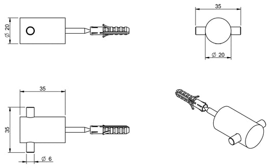 Rubinetterie Treemme 3M TAG# Filo IT 3Z11 CC ZZ ZZ Porta Abiti Accappatoi Appendino Per Bagno Installazione A Parete 2 Ganci Materiale Ottone Finitura Cromato