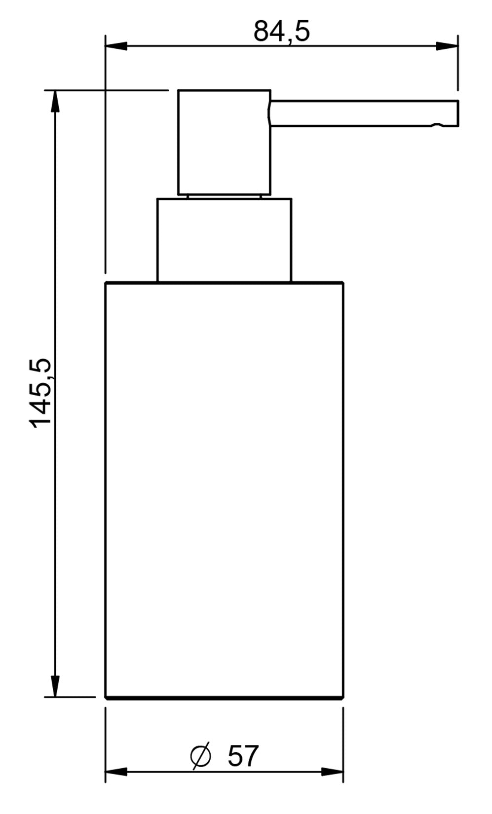Rubinetterie Treemme 3M TAG# Tonda RWIT 1Z40 CC 01 Dosatore Dispenser Sapone Liquido Da Appoggio Pompetta Ottone Cromato Bicchiere Pom C Bianco Opaco