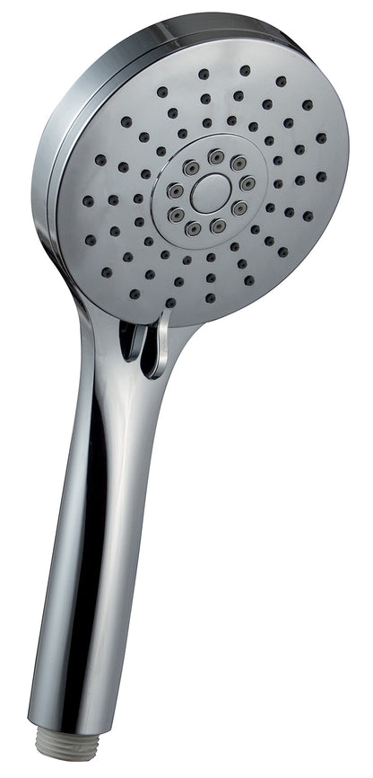 Rubinetterie Treemme 3M Contract Termo S + Showers IT RTDO 168 CC Doccetta Mano 3 Funzioni Getti Anticalcare Forma Tonda Diametro Ø 100 mm Altezza 250 mm Materiale ABS Finitura Cromata Uscita Acqua Pioggia Portata 8 Litri Al Minuto