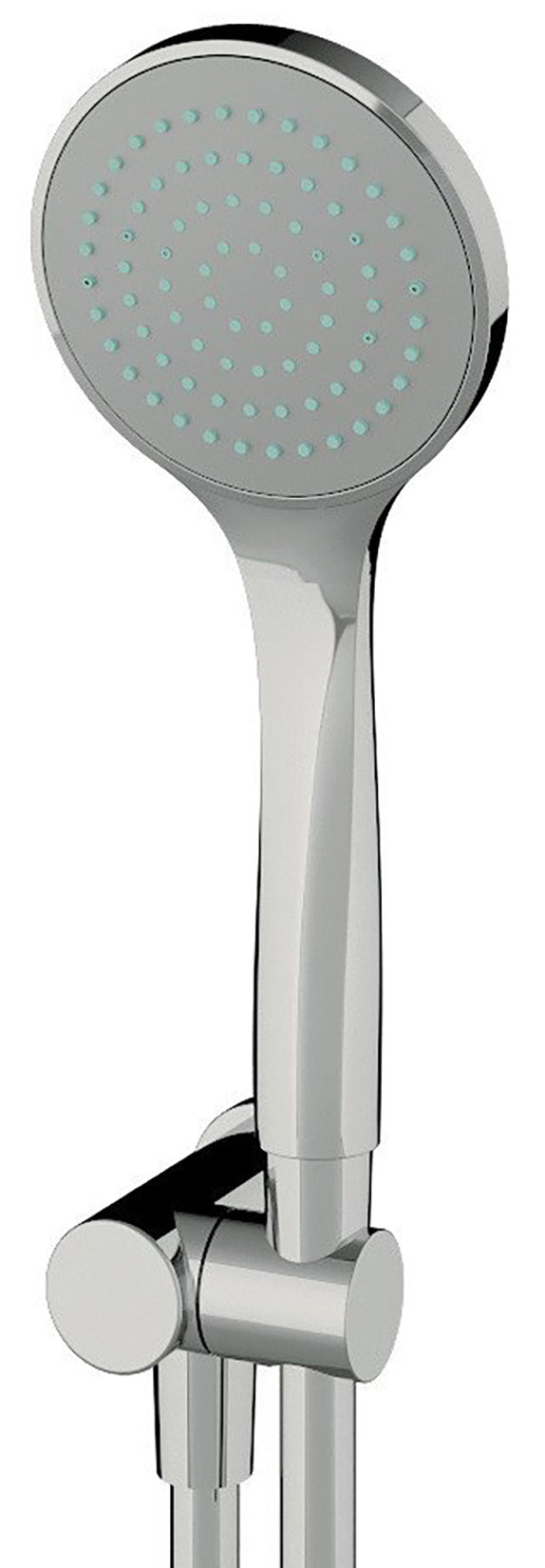 Rubinetterie Treemme 3M Contract Termo S + Showers RWIT 6534 CC 01 Duplex Kit Gancio Presa Acqua Metallo a Parete Flessibile PVC e Doccetta In Abs Forma Tonda Finitura Cromata Portata 8 Litri Al Minuto