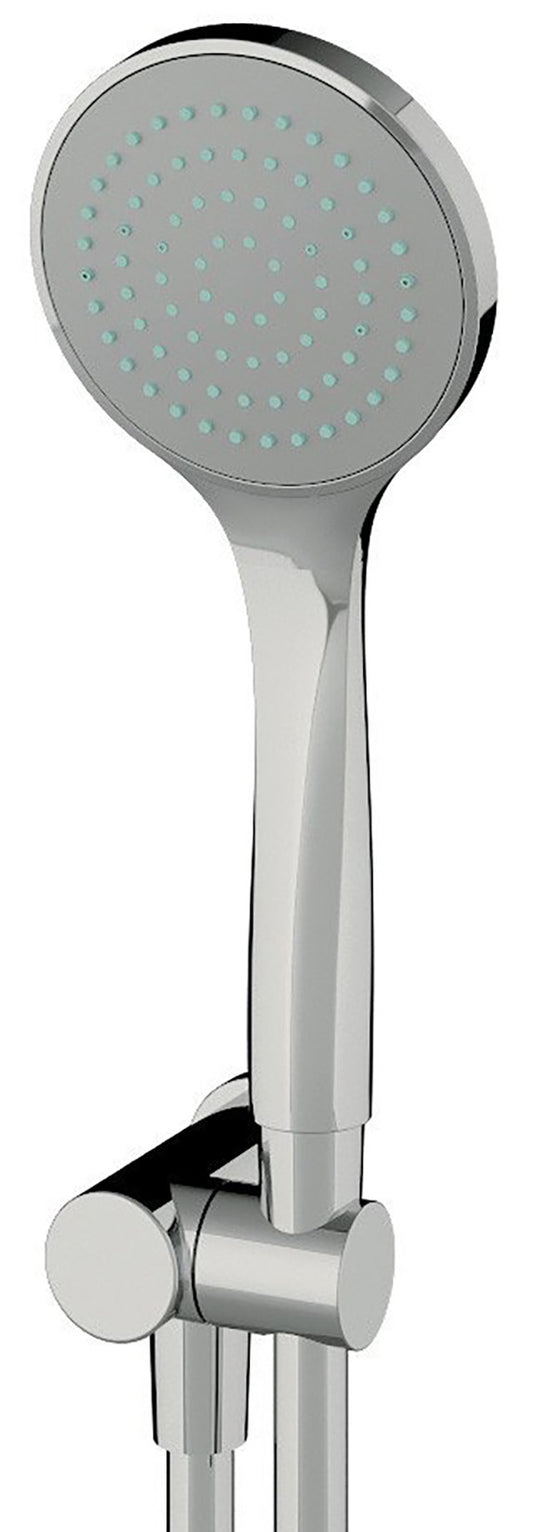 Rubinetterie Treemme 3M Contract Termo S + Showers RWIT 6534 CC 01 Duplex Kit Gancio Presa Acqua Metallo a Parete Flessibile PVC e Doccetta In Abs Forma Tonda Finitura Cromata Portata 8 Litri Al Minuto