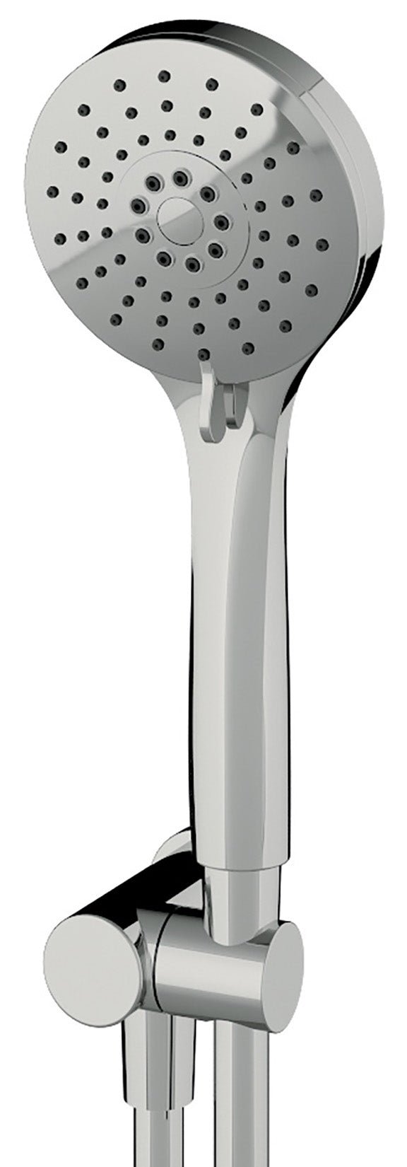 Rubinetterie Treemme 3M Contract Termo S + Showers RWIT 6534 CC 02 Duplex Kit Gancio Presa Acqua Metallo a Parete Flessibile PVC e Doccetta In Abs Forma Tonda 3 Funzioni Getto Finitura Cromata Portata 8 Litri Al Minuto