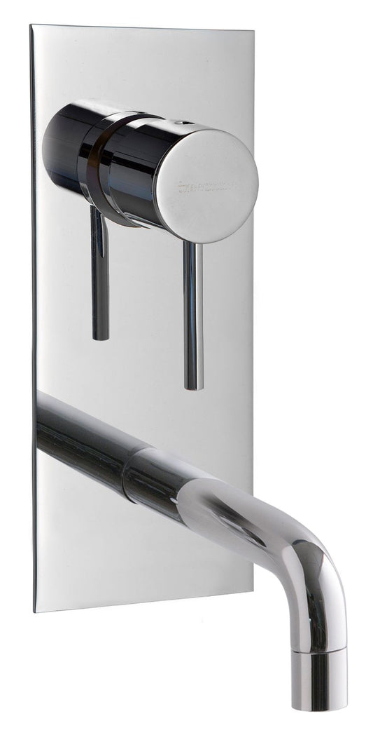 Rubinetterie Treemme 3M UP+ RWIT 6BB2 CC BC + RWIT 51A5 ZZ 01 Miscelatore Monocomando Lavabo Incasso 97 Installazione Parete 1 Leva 2 Fori Meccanico Moderno Con Piastra Posizione Verticale Lunghezza 106 mm Ottone Cromata Parte Interna Esterna Incluse