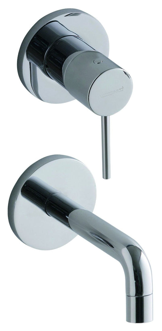 Rubinetterie Treemme 3M UP+ RWIT 6BD2 CC BC + RWIT 51A5 ZZ 01 Miscelatore Monocomando Lavabo Incasso 97 Installazione Parete 1 Leva 2 Fori Meccanico Moderno Posizione Verticale Lunghezza 106 mm Ottone Cromata Parte Interna Esterna Incluse