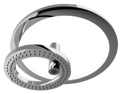 Rubinetterie Treemme 3M W-70S IT 9B91 CC ZZ W7 Soffione Doccia a Soffitto Anticalcare Misura Diametro 280 e Ø 500 mm Forma Rotonda a Cerchio Funzione Acqua Pioggia Getto LED Materiale Acciaio Inox Finitura Cromata