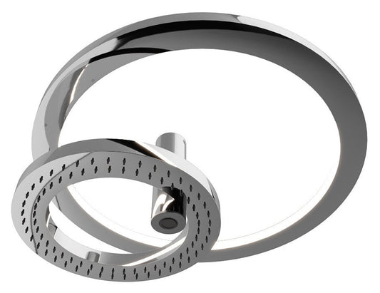 Rubinetterie Treemme 3M W-70S IT 9B91 CC ZZ W7 Soffione Doccia a Soffitto Anticalcare Misura Diametro 280 e Ø 500 mm Forma Rotonda a Cerchio Funzione Acqua Pioggia Getto LED Materiale Acciaio Inox Finitura Cromata