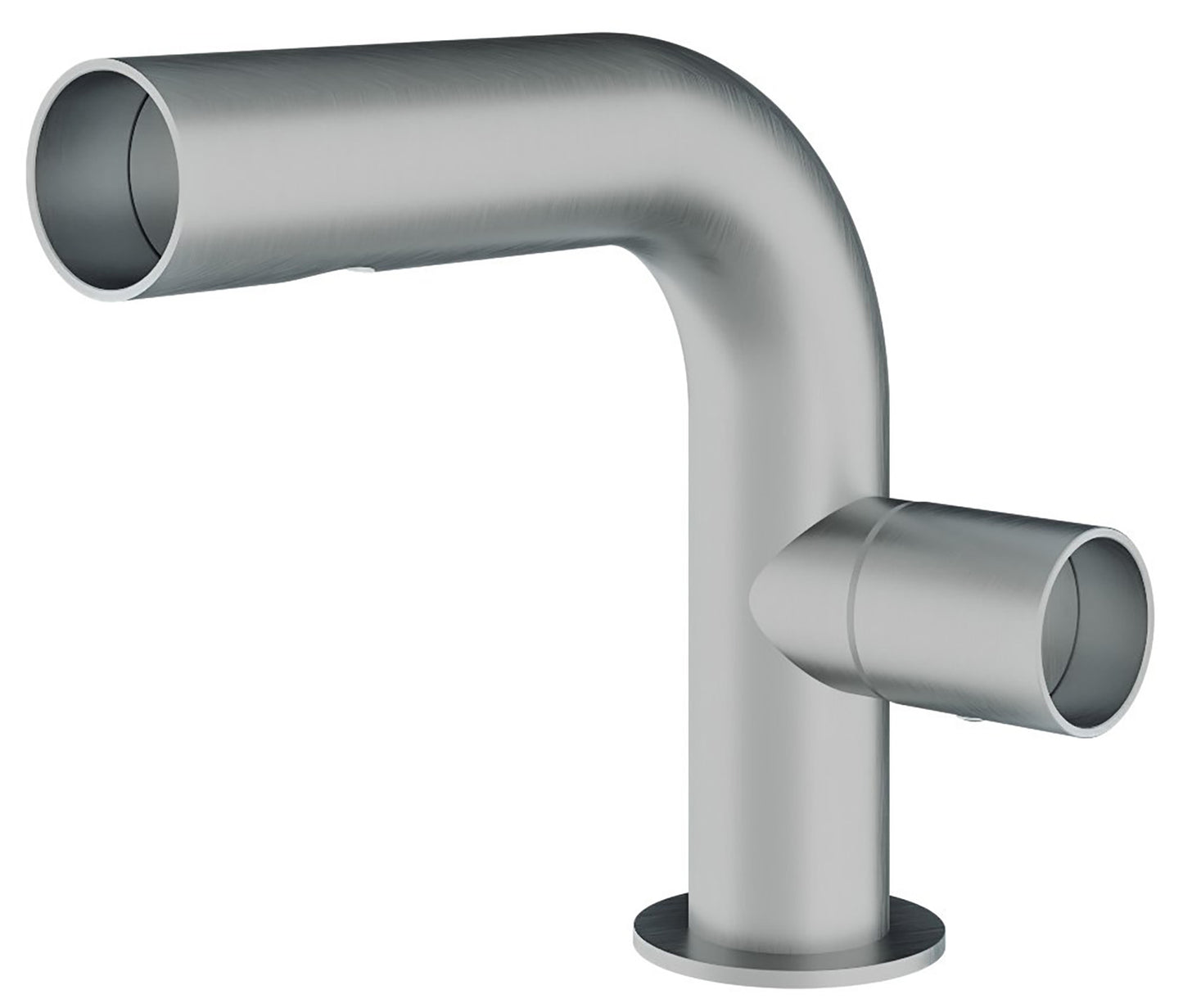 Rubinetterie Treemme 3M WaterTube IT 4A11 IS WT ZZ Miscelatore Monocomando Lavabo 136 Appoggio 1 Manopola Monoforo Miscelazione Meccanica Forma Tubo Tondo Stile Moderno Altezza 174 mm Lunghezza 200 mm Materiale Acciaio Finitura Inox Spazzolato Opaco