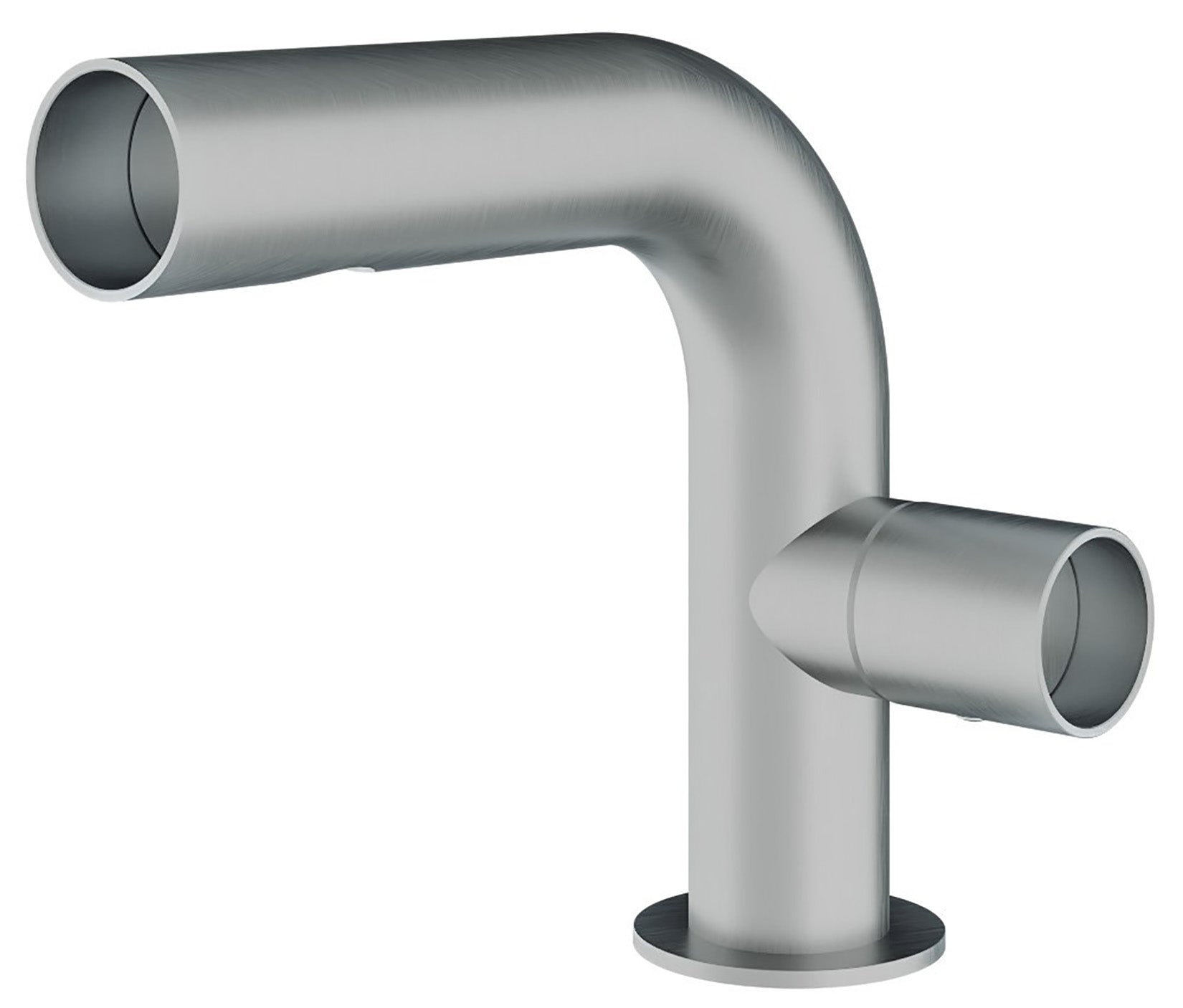 Rubinetterie Treemme 3M WaterTube IT 4A11 IS WT ZZ Miscelatore Monocomando Lavabo 136 Appoggio 1 Manopola Monoforo Miscelazione Meccanica Forma Tubo Tondo Stile Moderno Altezza 174 mm Lunghezza 200 mm Materiale Acciaio Finitura Inox Spazzolato Opaco