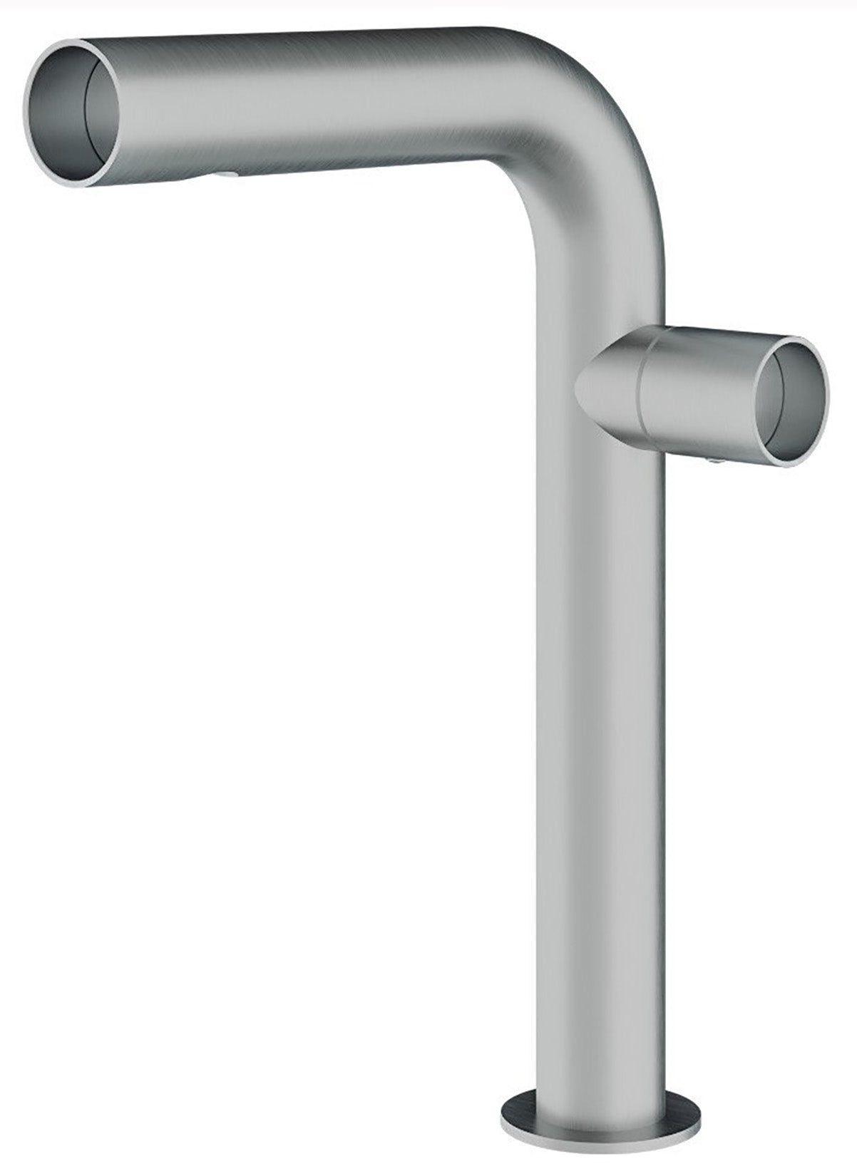 Rubinetterie Treemme 3M WaterTube IT 4A18 IS WT ZZ Miscelatore Monocomando Lavabo 286 Appoggio 1 Manopola Monoforo Miscelazione Meccanica Forma Tubo Tondo Stile Moderno Altezza 324 mm Lunghezza 240 mm Materiale Acciaio Finitura Inox Spazzolato Opaco