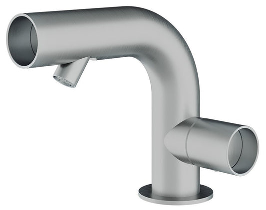 Rubinetterie Treemme 3M WaterTube IT 4A22 IS WT ZZ Miscelatore Monocomando Bidet Monoforo Appoggio 1 Manopola Stile Moderno Forma Tubo Tondo Miscelazione Meccanica Altezza 152 mm Lunghezza 180 mm Materiale Acciaio Finitura Inox Spazzolato Opaco