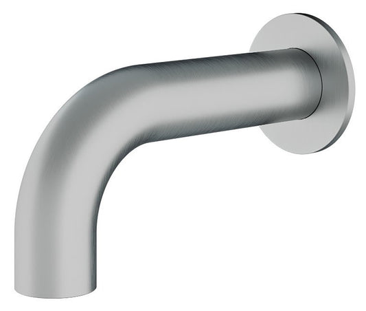 Rubinetterie Treemme 3M WaterTube IT 4A63 IS ZZ HF Bocca a Muro Per Vasca 170 mm Getto Erogazione Uscita Acqua Installazione Parete Stile Moderno Forma Tubo Tondo Monoforo Acciaio Inox Spazzolato Opaco Lunghezza 189 mm Portata Acqua 30 Litri Al Minuto