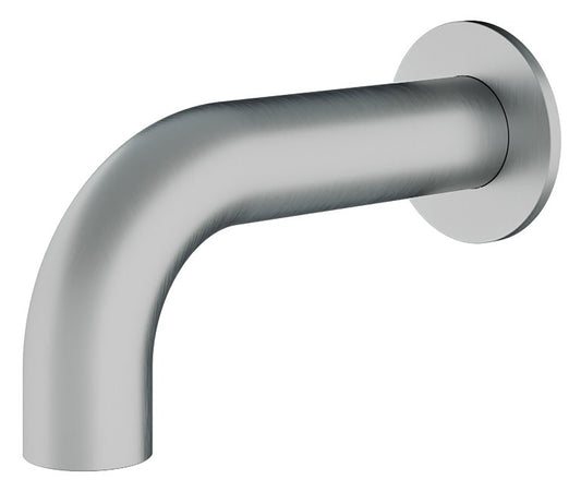 Rubinetterie Treemme 3M WaterTube IT 4A63 IS ZZ ZZ Bocca a Muro 170 mm Getto Erogazione Uscita Acqua Installazione Parete Stile Moderno Forma Tubo Tondo Monoforo Acciaio Inox Spazzolato Opaco Lunghezza 189 mm Portata Acqua 6 Litri Al Minuto