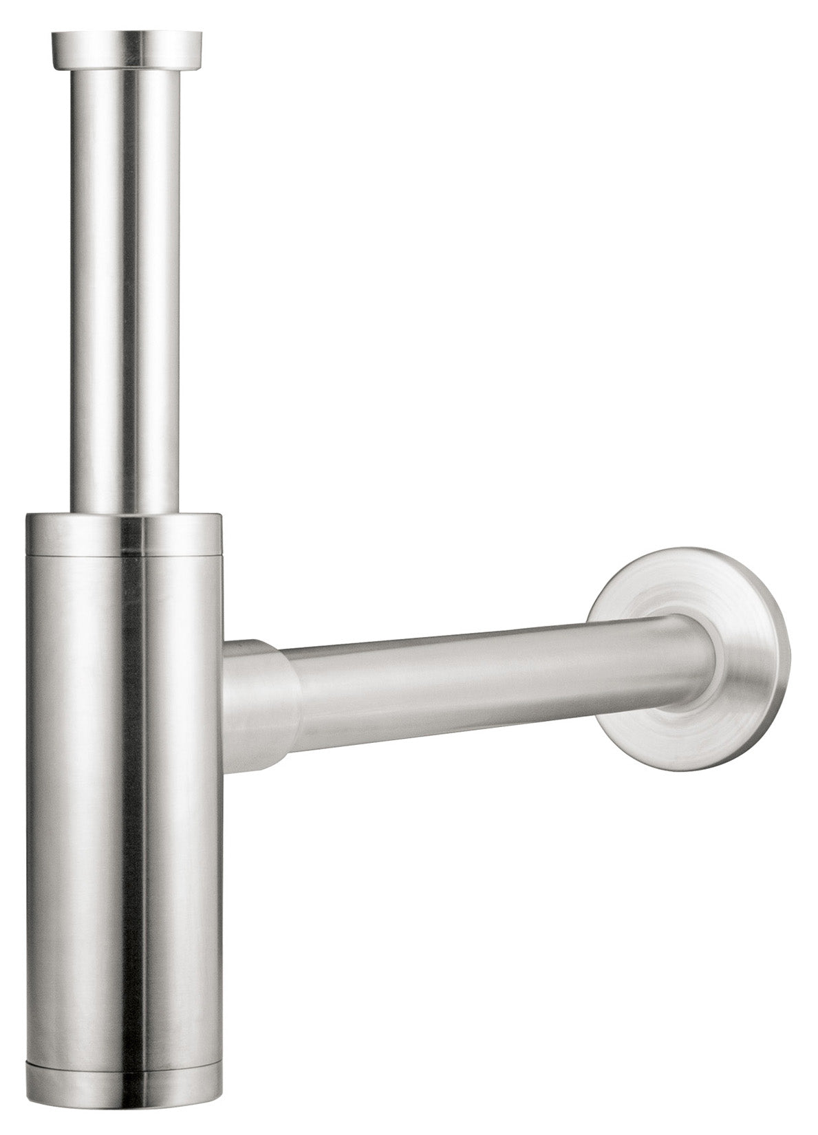 Rubinetterie Treemme 3M WaterTube IT RTSF 116 IS Sifone A Vista Tondo Per Bagno Materiale Acciaio Finitura Inox Spazzolato Opaco