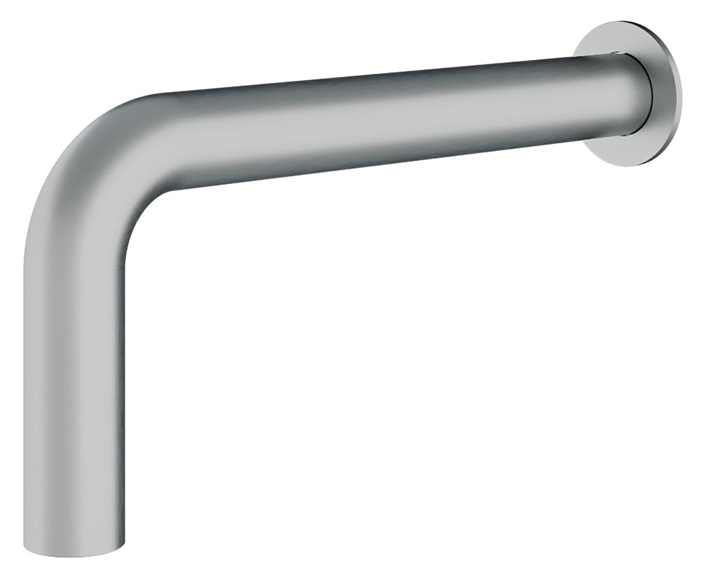 Rubinetterie Treemme 3M WaterTube RWIT 4A47 IS 02 Soffione Doccia Parete Forma Tubo Canna a "L" Funzione Uscita Acqua Pioggia Diametro Ø 48 mm Lunghezza 429 mm Altezza 230 mm Stile Moderno Acciaio Finitura Inox Spazzolato Opaco