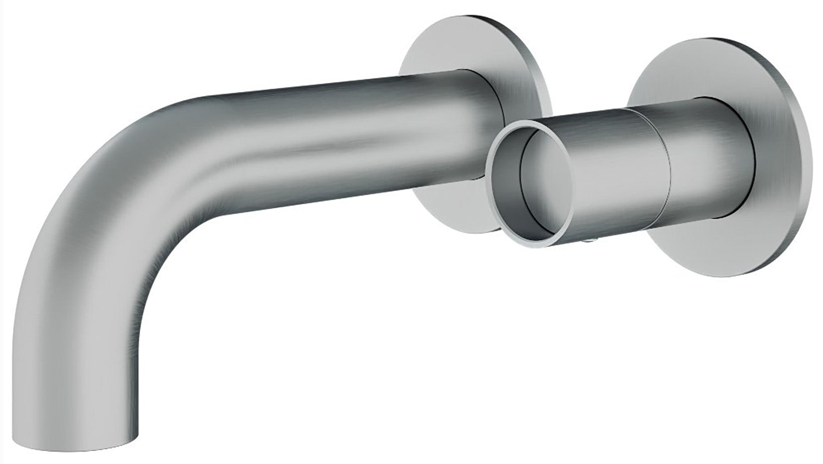 Rubinetterie Treemme 3M WaterTube RWIT 4AC5 IS 02 + RWIT 51A5 ZZ 01 Miscelatore Monocomando Lavabo Incasso 170 Muro 1 Manopola 2 Fori Meccanico Moderno Lunghezza 190 mm Staffa Cartongesso Acciaio Inox Spazzolato Opaco Parte Interna Esterna Incluse