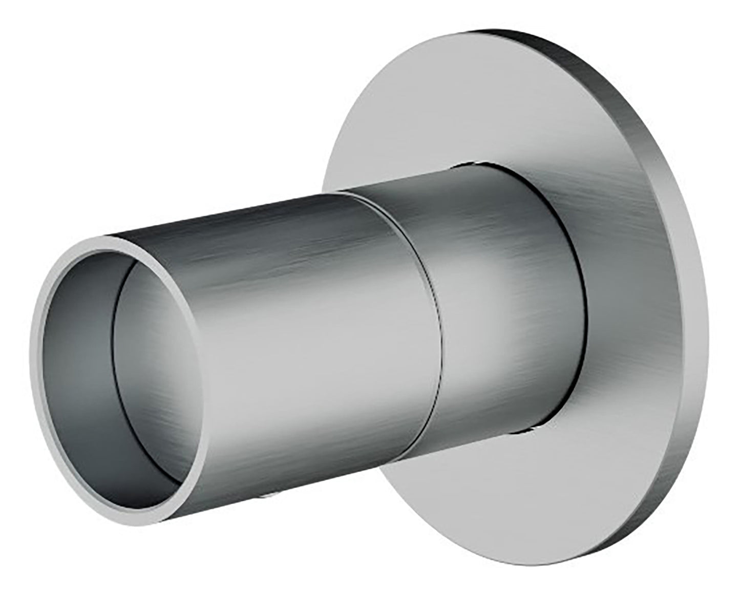 Rubinetterie Treemme 3M WaterTube RWIT 4AC8 IS 01 + RWIT 51A8 ZZ 03 Miscelatore Monocomando Remoto Lavabo Doccia Incasso Muro Meccanico 1 Via Monoforo Una Manopola Forma Tubo Staffa Cartongesso Acciaio Inox Spazzolato Opaco Parte Interna Esterna Incluse