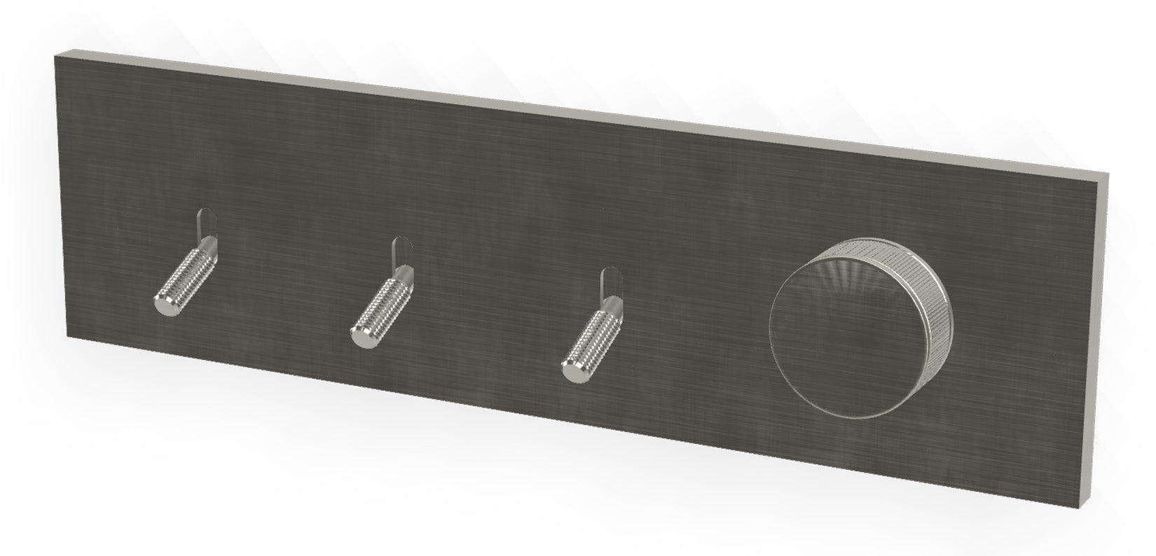 Rubinetterie Treemme 3M Watt RWIT 2B90 IS 01 + RWIT 2B90 ZZ 30 Miscelatore Doccia Meccanico Monocomando Incasso Parete 1 Manopola 3 Uscite 4 Fori Stile Moderno Con Piastra Materiale Acciaio Finitura Inox Spazzolato Opaco Parte Interna Esterna Incluse