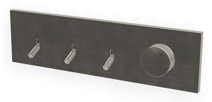 Rubinetterie Treemme 3M Watt RWIT 2B90 IS 01 + RWIT 2B90 ZZ 30 Miscelatore Doccia Meccanico Monocomando Incasso Parete 1 Manopola 3 Uscite 4 Fori Stile Moderno Con Piastra Materiale Acciaio Finitura Inox Spazzolato Opaco Parte Interna Esterna Incluse