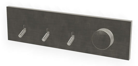 Rubinetterie Treemme 3M Watt RWIT 2B90 IS 01 + RWIT 2B90 ZZ 30 Miscelatore Doccia Meccanico Monocomando Incasso Parete 1 Manopola 3 Uscite 4 Fori Stile Moderno Con Piastra Materiale Acciaio Finitura Inox Spazzolato Opaco Parte Interna Esterna Incluse